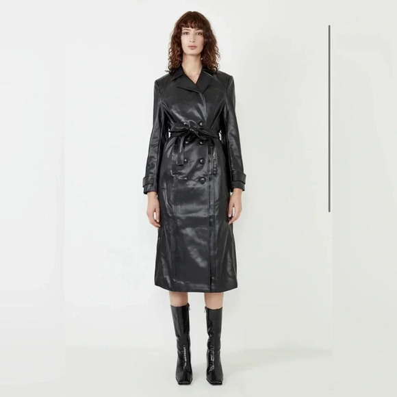 Bardot Jackets & Blazers - Bardot Vegan Leather Trench Coat